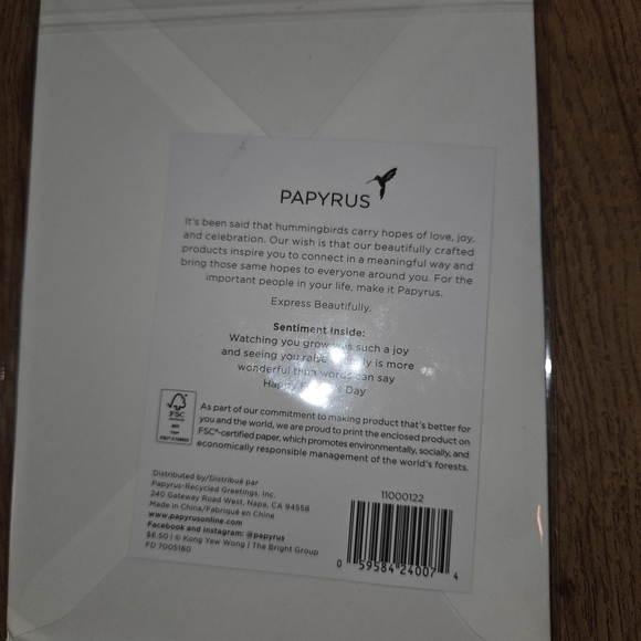 PAPYRUS WATCHING YOU GROW FATHER’S DAY CARD FOR SON FOX CUB READING BOOK - Picture 2 of 3